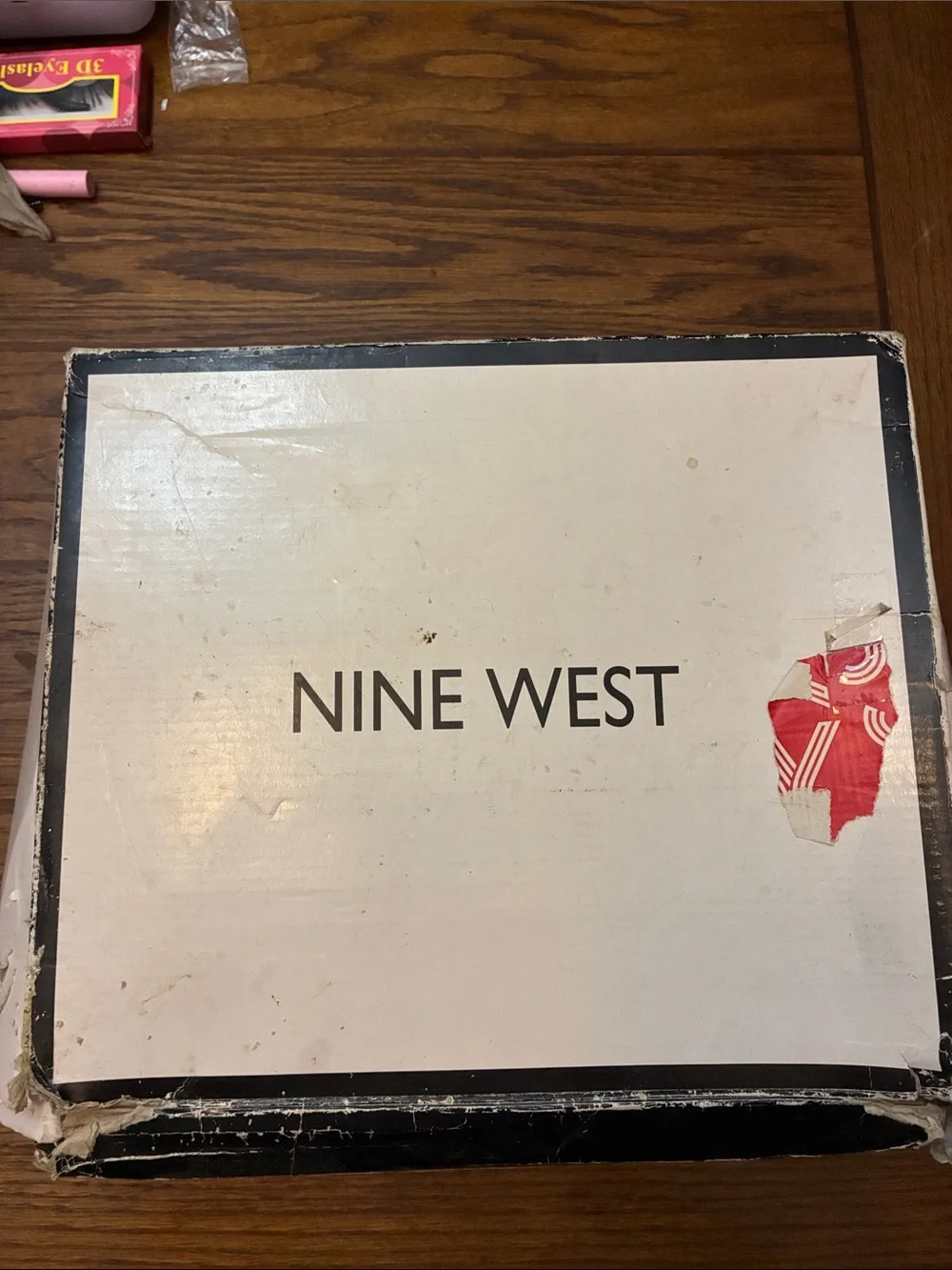 Nine West Black and White Over-the-Knee Boots Box